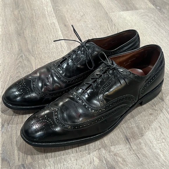 Allen Edmonds Size 14 Full Grain Black McAllister Oxford Wingtip Dress Shoe - Picture 10 of 13